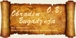Obradin Bugadžija vizit kartica